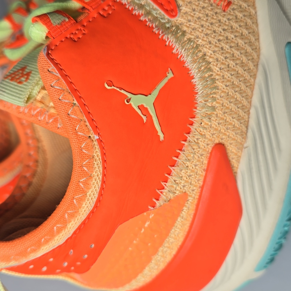 Jordan Westbrook One Take Mango Aqua Woman's Size 8.5 Tag Reads 7Y - Picture 17 of 17